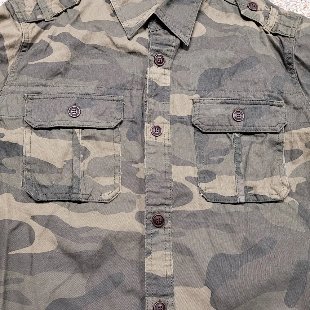Abercrombie & Fitch Jacket Mens Large Woodland Camo Military Cruel Wolf‎ Muscle